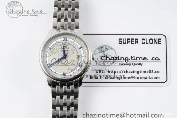 0506 FlexibleFit De Ville SS TWF 1:1 Best Edition Gray Dial Blue Markers on SS Bracelet MIYOTA 7843